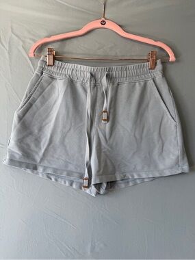 TenTree Womens French Terry Fulton Shorts S Blue Organic Cotton Comfy Hiking